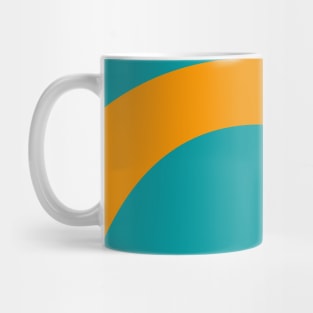 Boho gold and teal rainbow pattern Mug